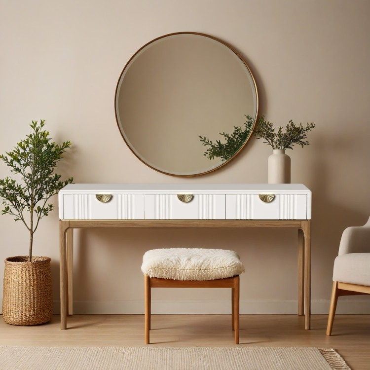 Стол-консоль 3 ящика BR903W White