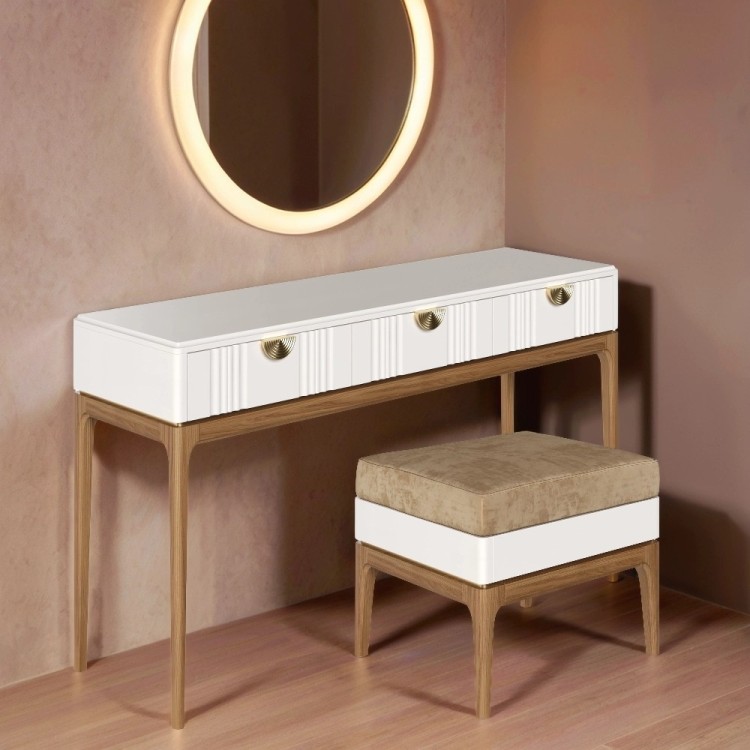 Стол-консоль 3 ящика BR903W White