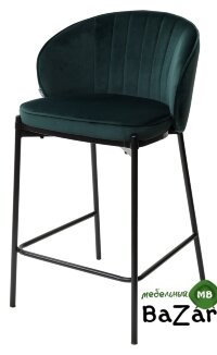 Полубарный стул WENDY BLUVEL-78 GREEN (H=65cm), велюр