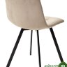 Стул CHILLI-Q SQUARE бежевый #5, велюр / черный каркас