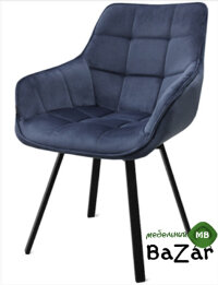 Кресло поворотное DC837 темно синий/велюр