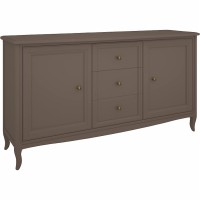 Комод широкий 3 ящика и 2 распашных фасада М403Q коричневый