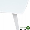 Стол ELIOT 120 FROSTED SUPER WHITE белое матовое стекло/ белый каркас