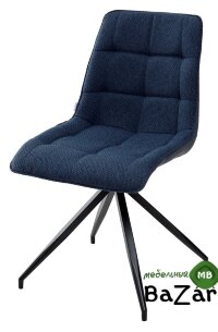 Стул TUBER TRF-06 полночный синий, ткань/ RU-03 синяя сталь, поворот. 360 PU Стул TUBER TRF-06 полночный синий, ткань/ RU-03 синяя сталь, поворот. 360 PU