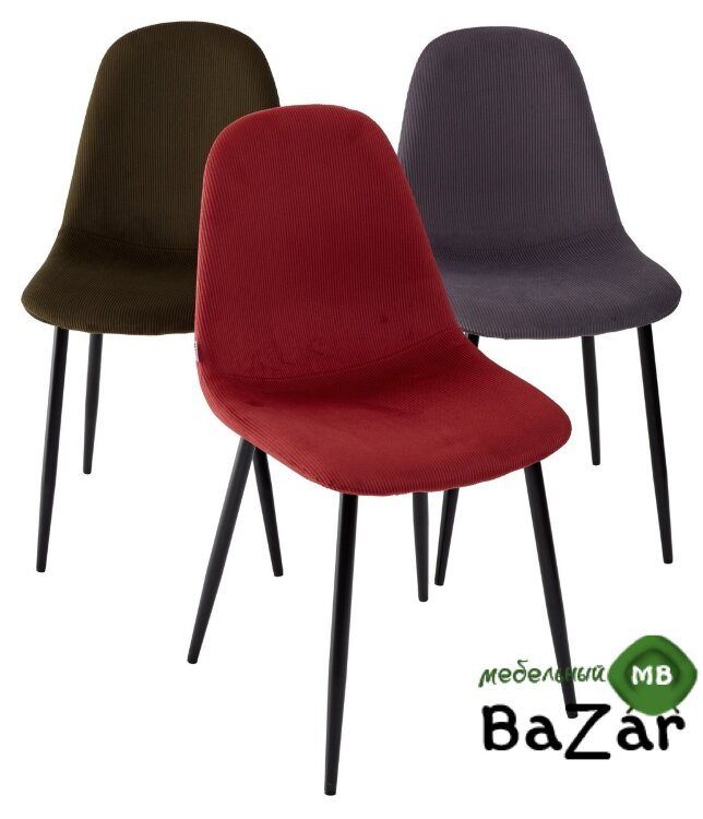 Стул MOLLY JH333-17 олива темная, вельвет