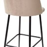 Полубарный стул НИРВАНА, цвет бежевый B-05, велюр / черный каркас H=63cm