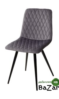 Стул CHILLI-X СЕРЫЙ #27, велюр / черный каркас Стул CHILLI-X СЕРЫЙ #27, велюр / черный каркас