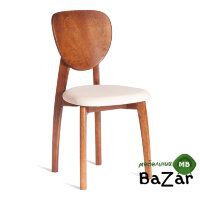 Стул DIAMANTE мягкое сидение бук коричневый, ткань Tenerife Cream