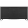 Комод широкий 3 ящика и 2 распашных фасада М403BL черный Комод широкий 3 ящика и 2 распашных фасада М403BL черный