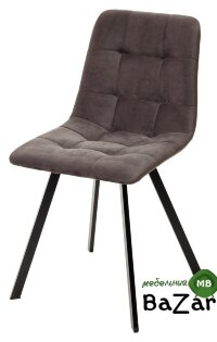 Стул CHILLI-Q SQUARE графит #14, велюр / черный каркас Стул CHILLI-Q SQUARE графит #14, велюр / черный каркас