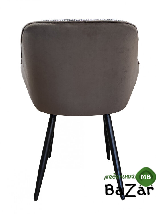 Кресло KATE черный, лапка коричневая+велюр кор Simple