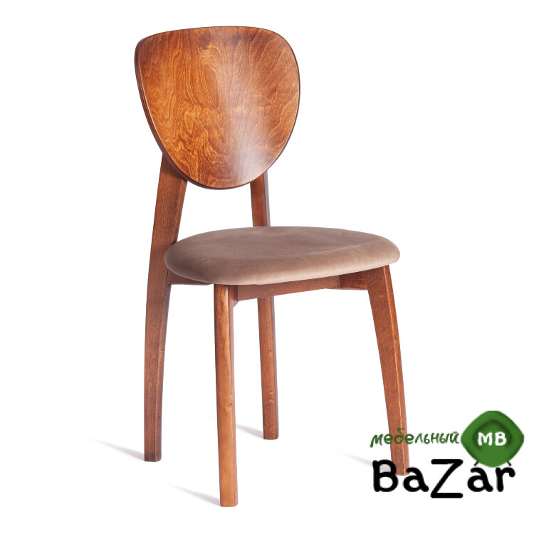 Стул DIAMANTE мягкое сидение бук коричневый, ткань Tenerife Mocco