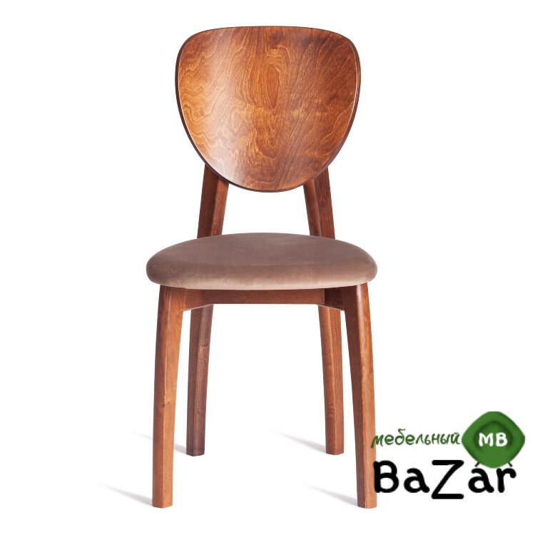 Стул DIAMANTE мягкое сидение бук коричневый, ткань Tenerife Mocco