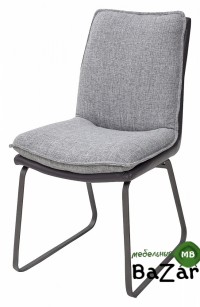 Стул MALAWI GREY, ткань + экокожа