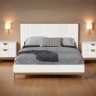 Кровать с жесткой спинкой BR206W White