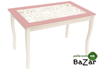 Обеденный стол​ стиль 2 Ажур пастель/триумф белый