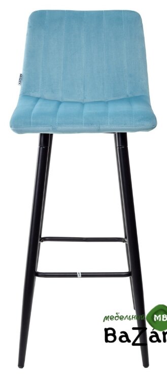Барный стул DERRY G108-57 пудровый бирюзовый, велюр