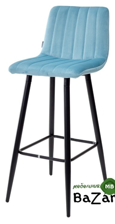 Барный стул DERRY G108-57 пудровый бирюзовый, велюр