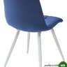 Стул TERAMO UF910-18 NAVY BLUE, велюр/белый каркас