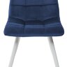 Стул TERAMO UF910-18 NAVY BLUE, велюр/белый каркас
