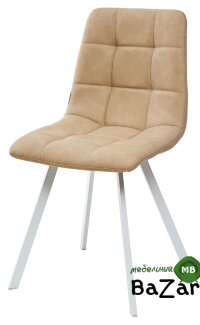 Стул CHILLI SQUARE RU-16 бежевый винтаж, PU/ белый каркас