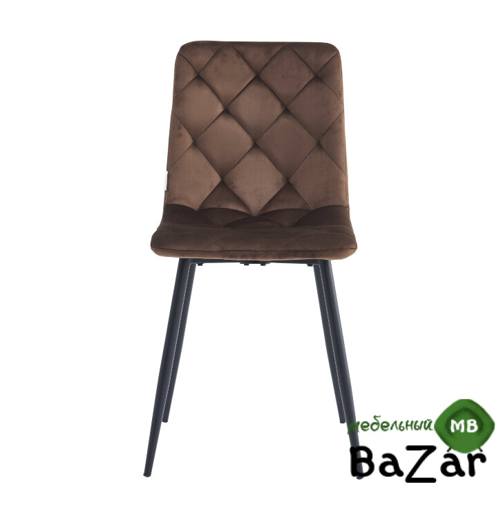 Стул DС210 темно-коричневый велюр