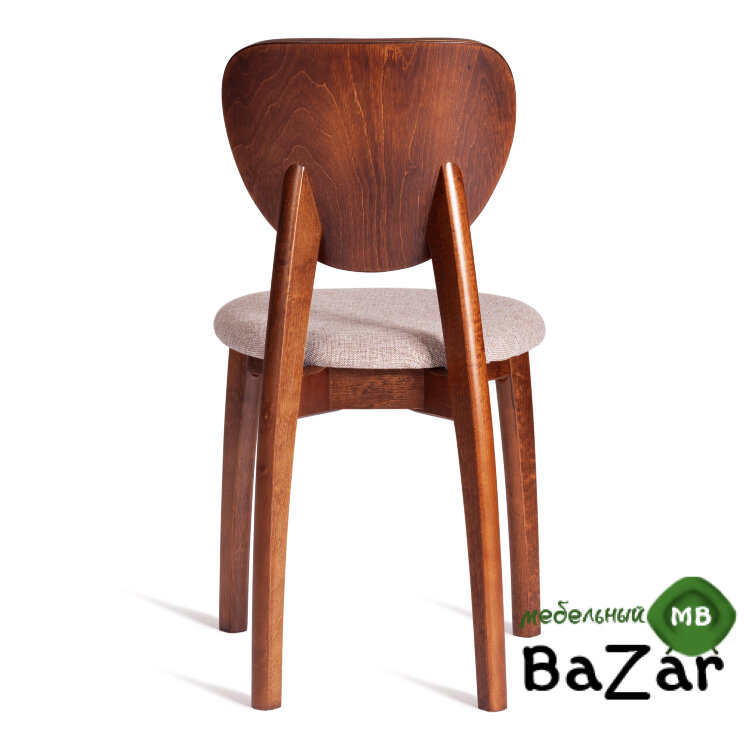 Стул DIAMANTE мягкое сидение бук коричневый, ткань wool caramel, бежевый