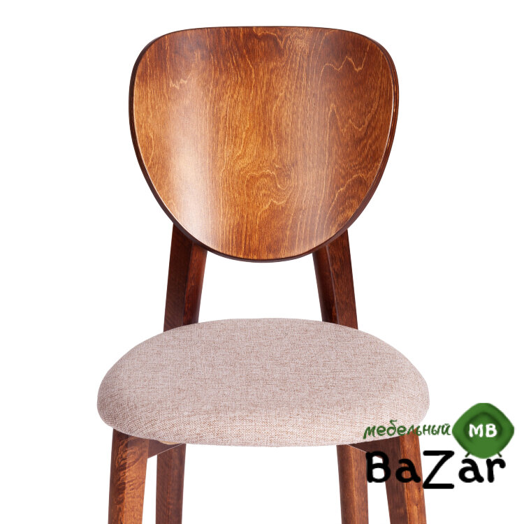 Стул DIAMANTE мягкое сидение бук коричневый, ткань wool caramel, бежевый