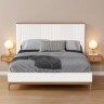 Кровать с жесткой спинкой BR208W White