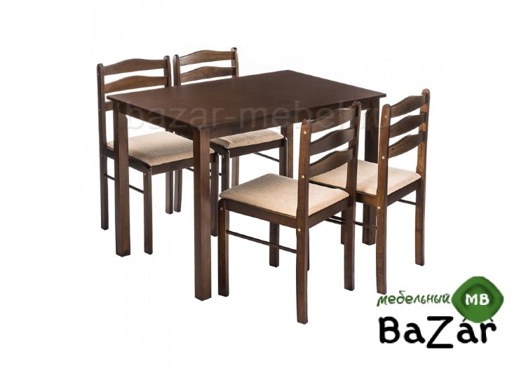 Обеденная группа Starter (стол и 4 стула) oak / beige