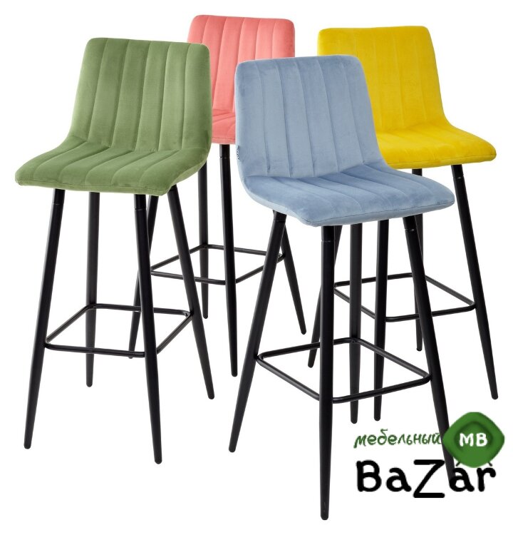 Барный стул DERRY G108-72 тоффи, велюр