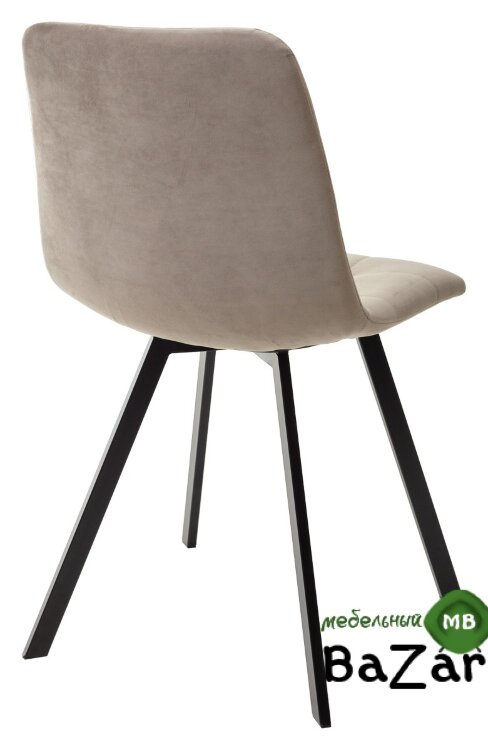 Стул CHILLI-Q SQUARE латте #25, велюр / черный каркас