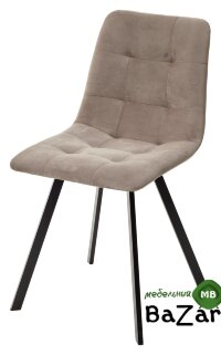 Стул CHILLI-Q SQUARE латте #25, велюр / черный каркас Стул CHILLI-Q SQUARE латте #25, велюр / черный каркас