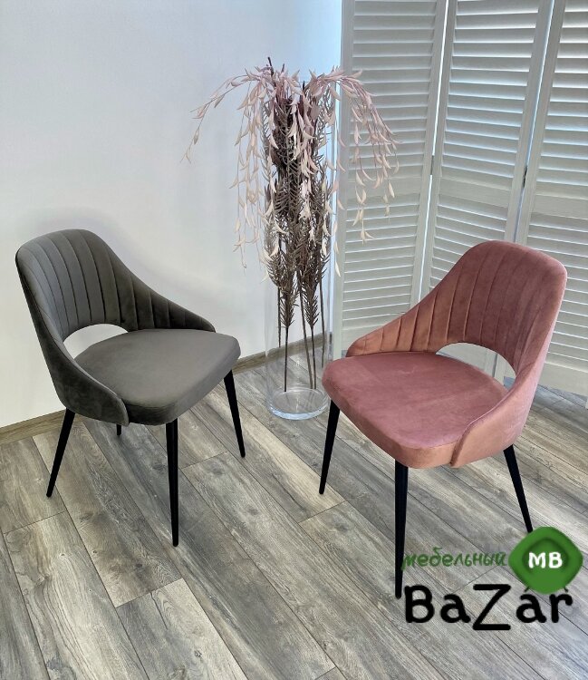 Стул FANTINE-LS ГРАФИТ #14, велюр