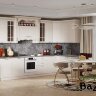 Кухня "ВИРДЖИНИЯ" Угловая КРЕМ 3,4*1,4