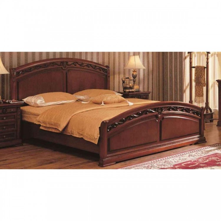 Кровать Валенсия C05 MK-1740-DN двуспальная 160х200 см Темный орех