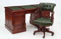 MJ-489. Стол письменный (массив красного дерева) ANTIQUE (вишня), 160*75*76 см