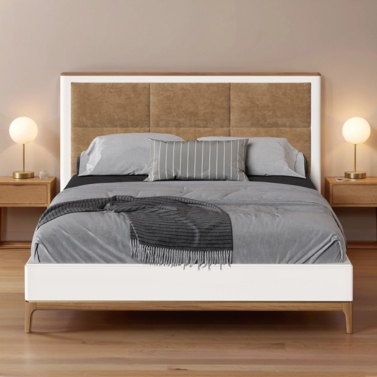 Кровать с мягкой вставкой BR204W White