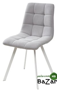 Стул CHILLI SQUARE UF860-02B серо-голубой, ткань/ белый каркас
