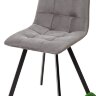Стул CHILLI-Q SQUARE светло-серый #26, велюр / черный каркас