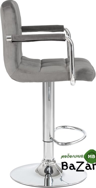 Стул барный KRUGER ARM (серый велюр (MJ9-75))