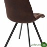 Стул MIMI коричневый с черными ножками, микрофибра PK-03