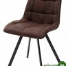 Стул MIMI коричневый с черными ножками, микрофибра PK-03