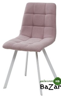 Стул CHILLI SQUARE UF860-04B сиреневый, ткань/ белый каркас