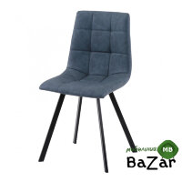 Стул Mia черный, винтажный синий blue