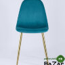 Стул Валенсия велюр аквамарин золотые ножки