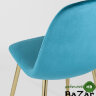 Стул Валенсия велюр аквамарин золотые ножки