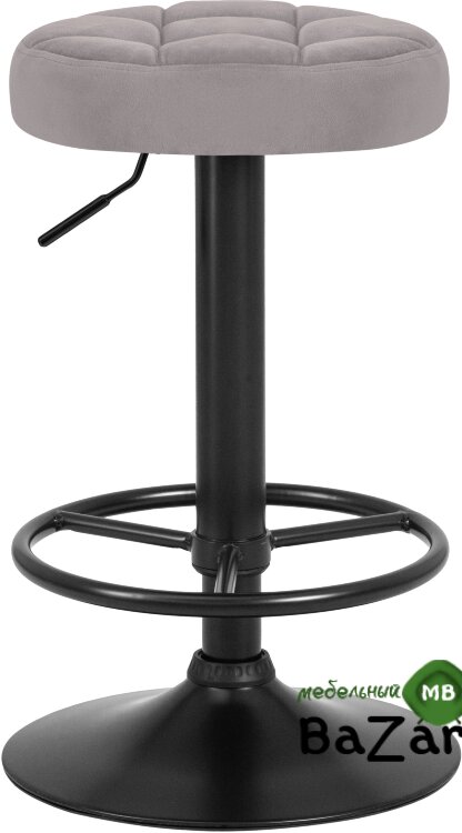 Табурет барный BRUNO BLACK (серый велюр (MJ9-75))
