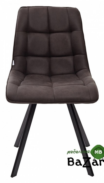 Стул MIMI темно-серый с черными ножками, микрофибра PK-04