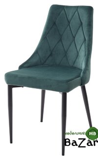 Стул NEPAL BLUVEL-78 GREEN/ черный каркас, велюр Стул NEPAL BLUVEL-78 GREEN/ черный каркас, велюр